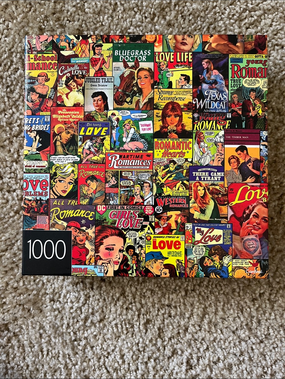 Vintage Romance Comic Collage 1000-Piece Puzzle - Multicolor